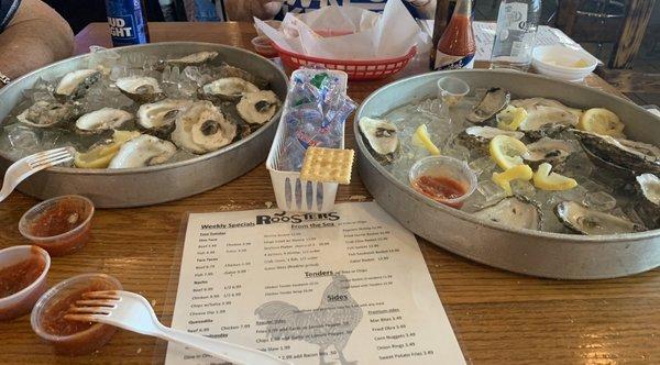 Half shell oysters were great.