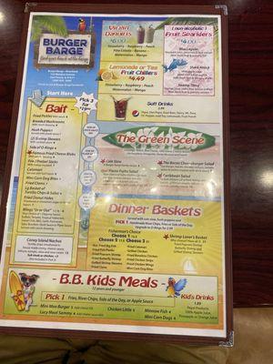 Front of menu (08/04/24)