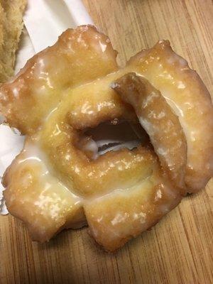 Yummy old fashioned glazed cake donuts!