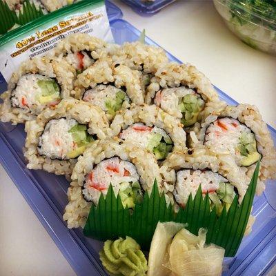 Brown Rice California Roll: $6.29