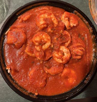 Shrimp Diablo take out