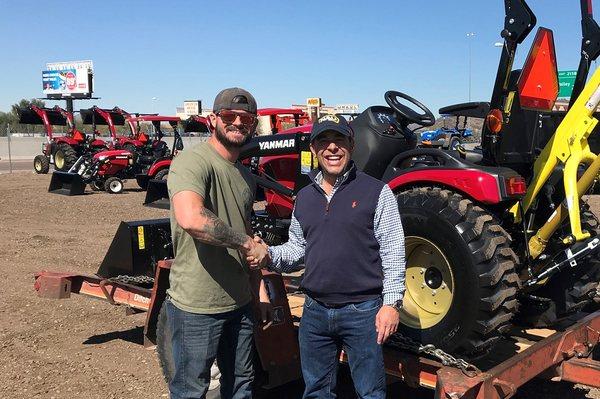 Yanmar proud tractor Owner and Sean. Team tractor and equipment, phoenix, AZ