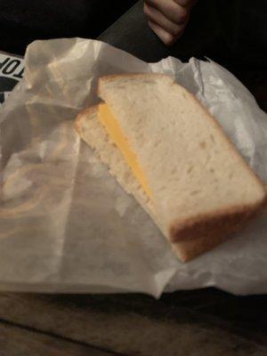 "Cheese Sandwich" for COVID-19 food.  American cheese.  Not grilled.