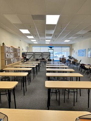 The class is ready for hard working students .