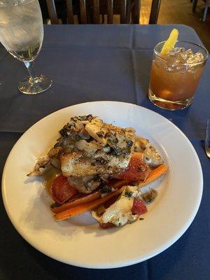 Redfish and Apple Butter Old Fashioned