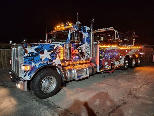 A custom told Truck Wrap we did for Freeway Towing