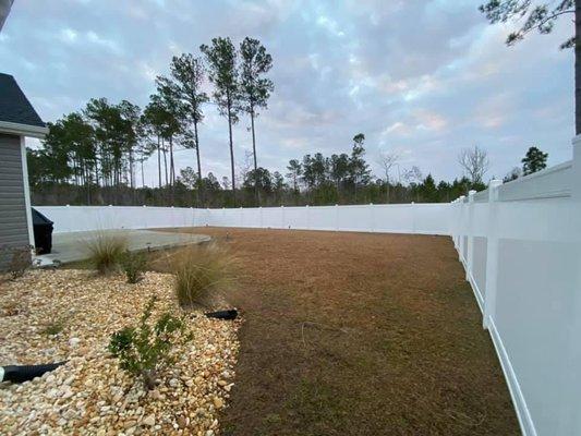 White Vinyl Fence