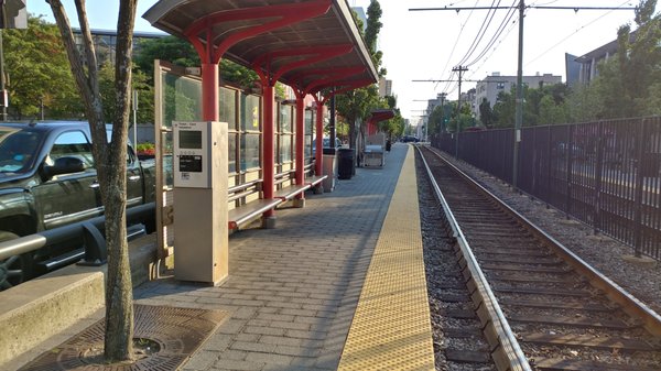 Inbound platform at Northeastern MBTA Station