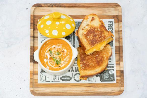 Grilled Cheese and Tomato Soup