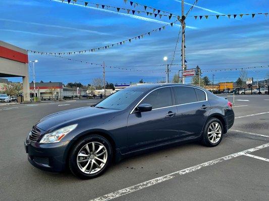 20% on the sides and rear. Infiniti G37x