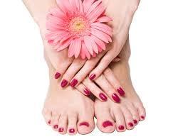 Pedicures and Manicures with polish