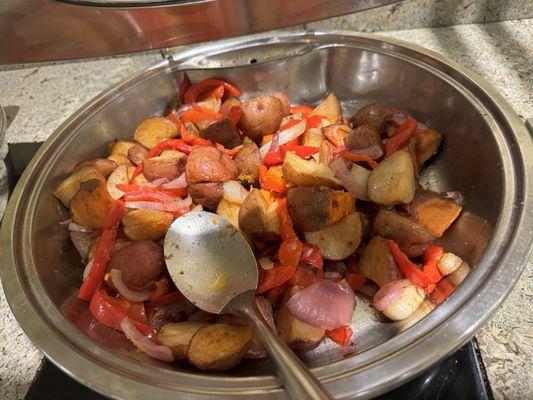 Potatoes and peppers