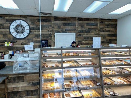 Doughnut Display Counter at Angels Donuts