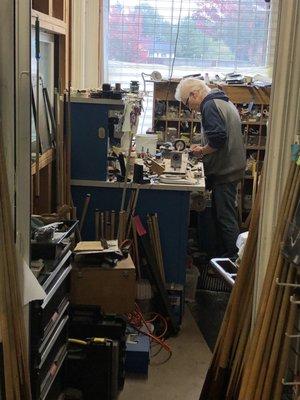 Pool cue refinishing & tip repair.