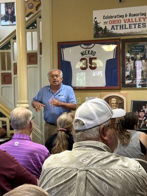 Ohio Valley Athletic Legends program with Gordie Longshaw.