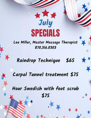 Check out the July specials!