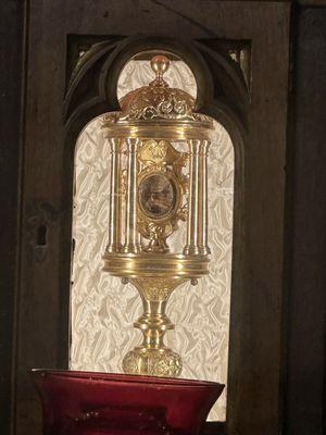 Tooth of St. Anthony--it's placed right under his statue