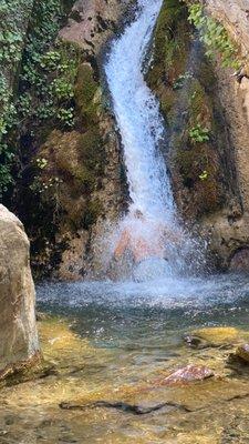 Cold water immersion in Big Sur.