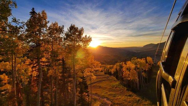 View from the gondola in fall