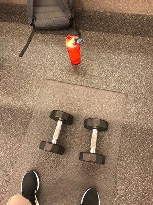 Quick workout while my sons in school.