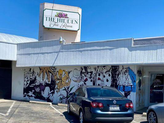 The Hidden Tea Room front with mural