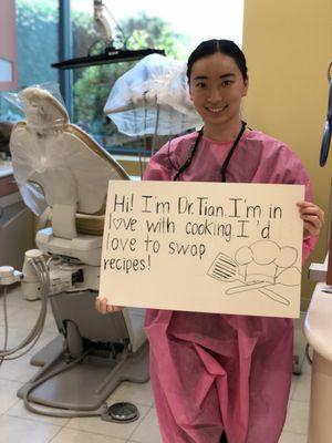 Dr. Jia Tian is the gentlest with fillings!