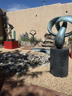 Courtyard sculpture garden