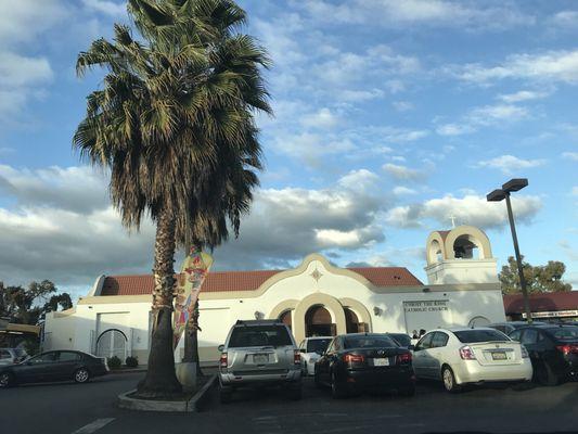 An oasis in a busy strip mall! (Kind of weird to have a church in a former storefront) #interesting