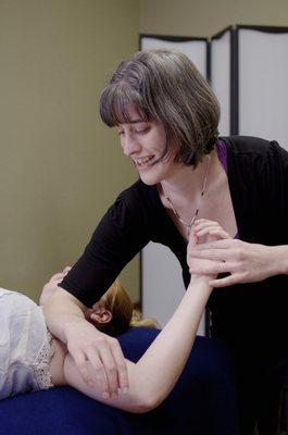 Paula, our owner, providing some Active Myofascial Therapy.