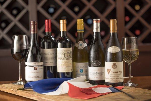 Choose from a variety of French wines