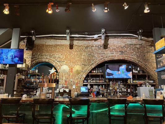 The bar is stocked. Lots of cool imported beers and liquors.