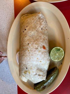 Biggest burritos in town! You gottah see em!   They have bigger ones then this!