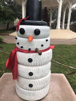 A Florida snowman.