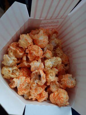 Caramel and cheese popcorn mix (small size, $4.95)...YUM!