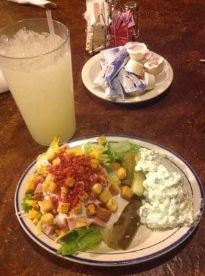 The salad bar is very large. Lots of veggies and deserts. A great add on to your meal for $3.50. I recommend.