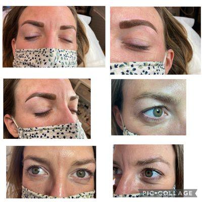 Before and after Permanent Makeup -powder brows