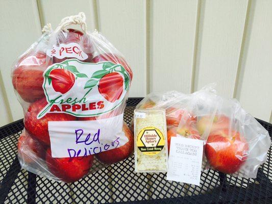 Bought these (besides 6 apples picked from trees, on the right) from Alldredge Orchard today.  9/24/2016