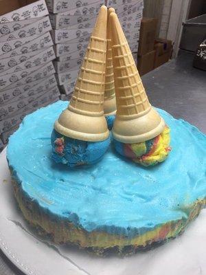 Superman Ice Cream Cake