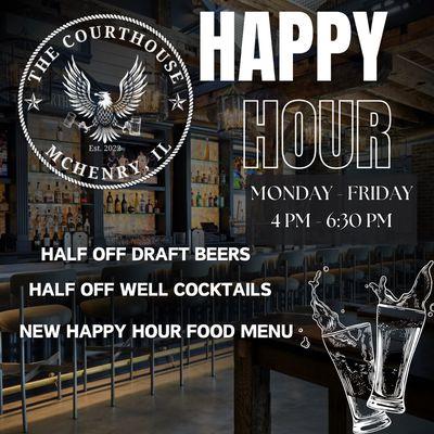 Happy Hour Weekdays 4-6:30