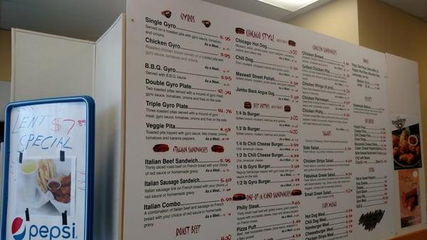 Since the only menu pic had the gyro side/prices cutoff, here you go everyone