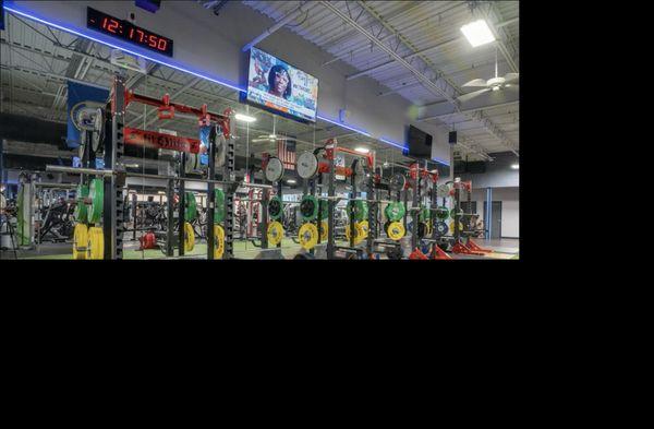 6 squat racks and turf