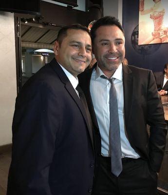 Ryan Torbati the CEO of Legal Leaf with Oscar Delahoya