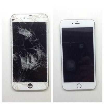 Before and after, only 30 min. repair!