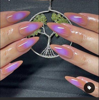 Inspo photo I provided and precise design I requested and was reassured the nail tech could do