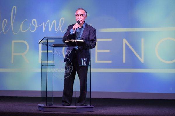 Apostle Jason Guerrero during Sunday Service.