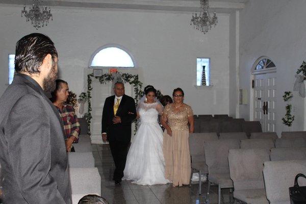 Walking down the isle