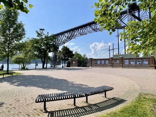 View of the walkway from Upper Landing Park on the Poughkeepsie waterfront