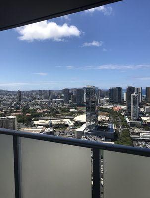 Diamond Head view from a unit in the 801 South St condominium.