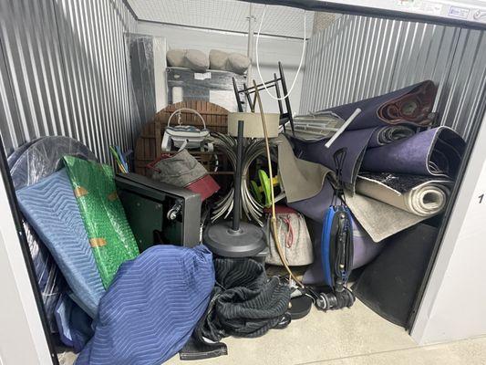 Furnishings thrown in storage unit