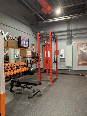 Weights/stretching area